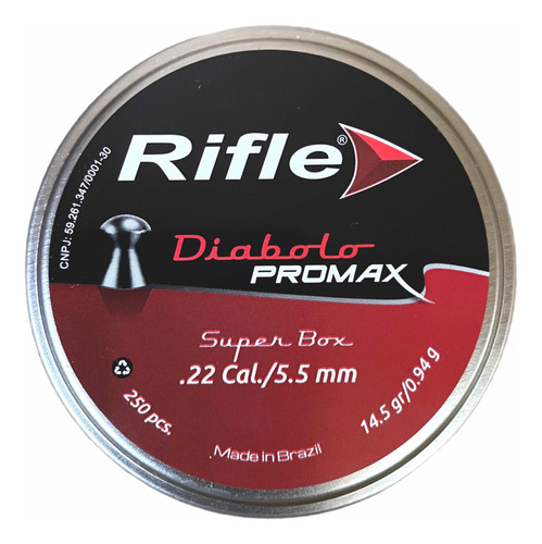 1 Lata Chumbinho Rifle Promax 250 Unidades Promoção