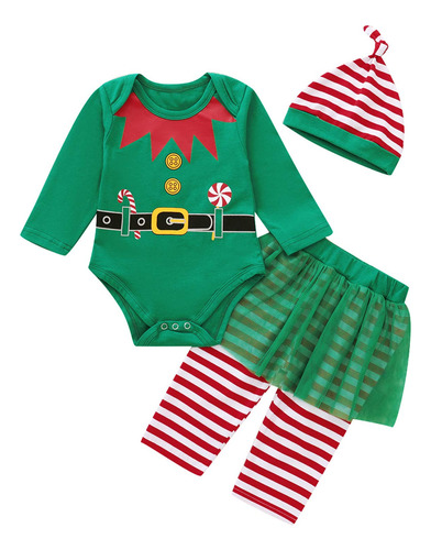 Conjunto De Traje De Navidad Para Bebe, Nino Y Nina, Body A