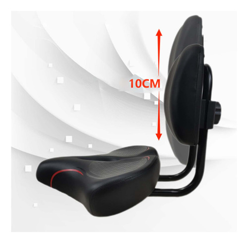 Sillín De Bicicleta Asiento De Bicicleta Con Respaldo Rojo