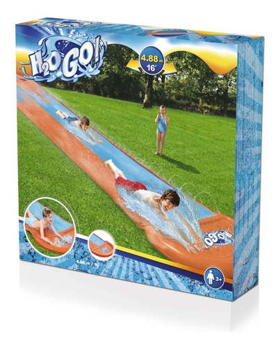 Imagen 5 de 10 de Pista Deslizador Doble H2o Go Bestway 52208 Inflable Edu