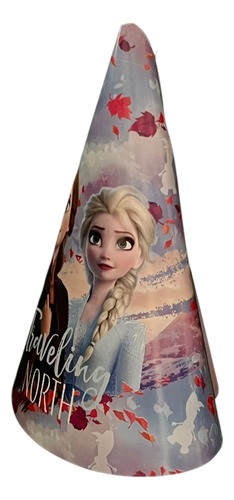 18 Gorritos De Fiesta De Cumpleaños Frozen 2 Azul Claro