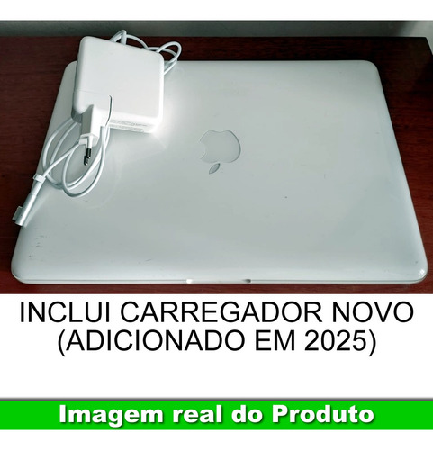 Macbook A1342 Notebook Funcionando Com Memória 4gb E Linux Branco (Usado)