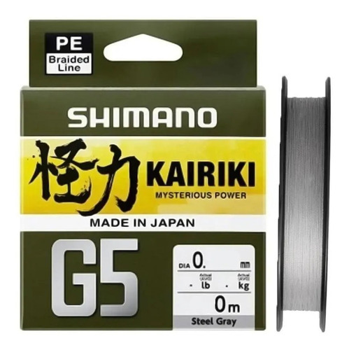 Linha de pesca Shimano Kairiki g5 cinza