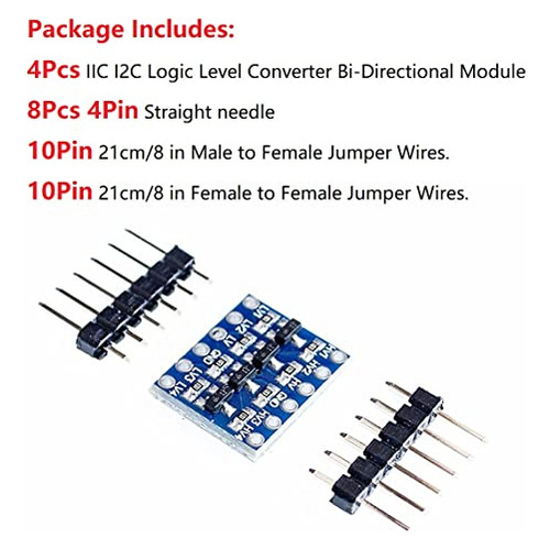 Convertidor De Nivel Lógico Wwzmdib, 4 Canales, Iic I2c, Bi-