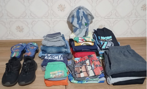 Lote C/ 35 Roupas Para Meninos N° 01 Ao 06 - Usadas