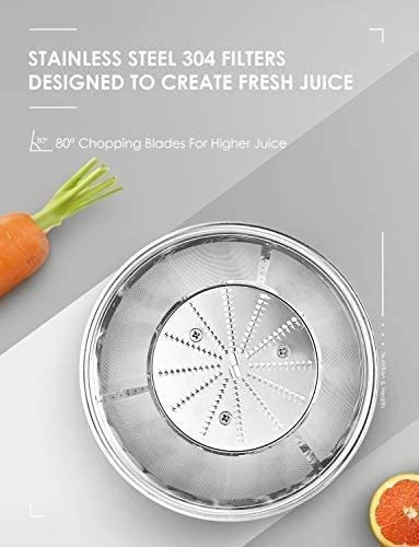 Exprimidor Y Extractor De Jugos Aicok Libre De Bpa, De Acero
