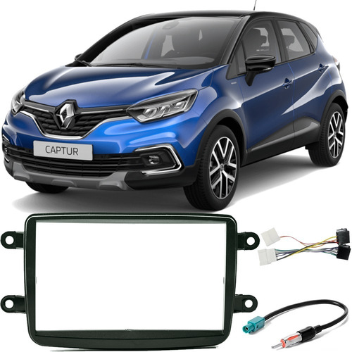 Moldura 2 Din Renault Captur + Chicotes Plug And Play