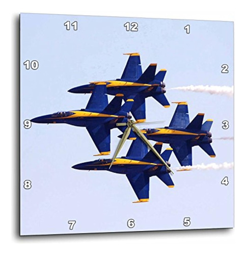 3drose Dpp_60480_2 Blue Angels At Air Show Wall Clock, 13 By