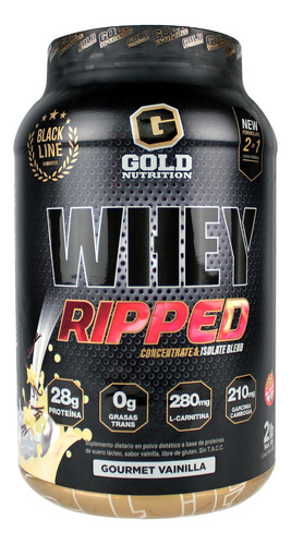 Whey Ripped Gold Nutrition Proteína Con Quemador De Grasa