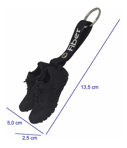Imagem 2 de 3 de Chaveiro Fiber Sport 3d Tenis De Corrida Muda De Cor No Sol