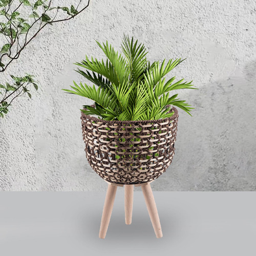 Soporte De Planta De Cesta Tejida Con Exhibición Estilo A S