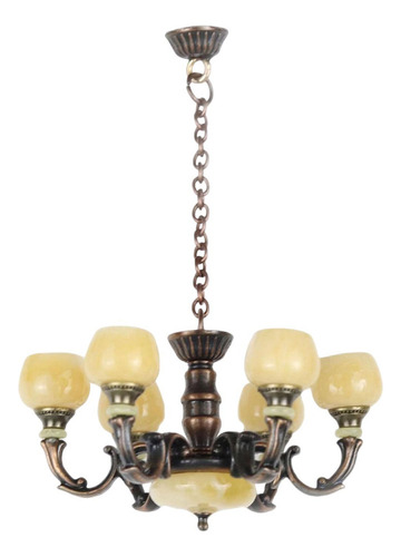 1: 12 Mini Accesorios De Araña Modelo De Lámpara Colgante