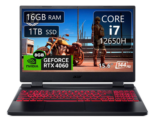 Acer Nitro 5 An515-58, I7-12650h, 16gb, 1tb, Rtx4060, 15.6p