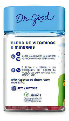 01 Unidade Dr. Good Imune Kids 60 Gomas Sabor Maçã Vermelha