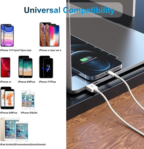 Cable De Cargador Usb Para Iphone 11 12 13 14 Se Ipad