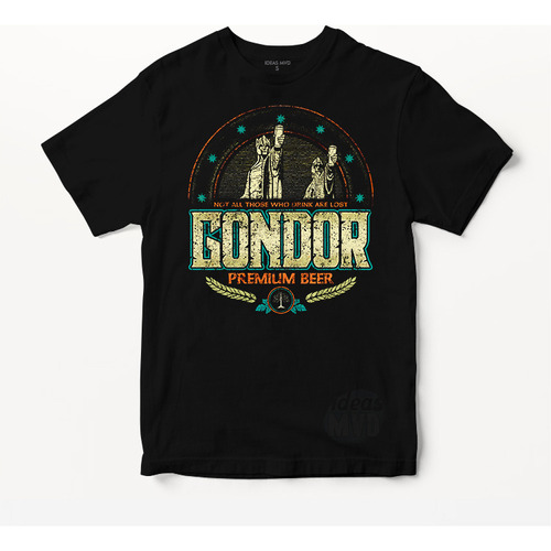 Remera The Lord Of The Rings Gondor Beer (negra:) Ideas Mvd
