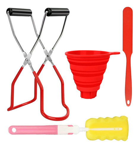 4 Peças De Suprimentos De Conservas Canning Jar Lifter Tongs