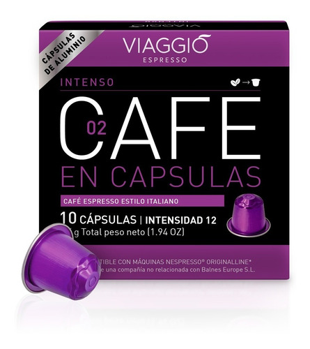 Cápsulas Café Viaggio Intenso - Nespresso Compatibles