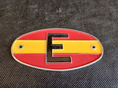 Insignia Bandera España Auto Antiguo Automovil Club Metalica (Usado)