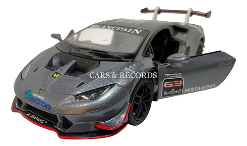 Lamborghini Huracan Lp620-2 Nuevo Sin Caja - G Kinsmart 1/36 Gris Oscuro