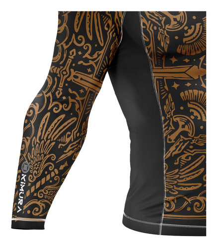 Imagem 4 de 4 de Rashguard Jiu Jitsu Luta Guerreiro Espartano Caveira Kimura