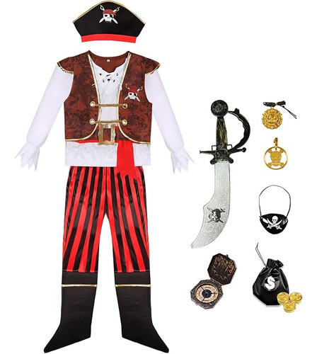 Disfraz Pirata Para Niños Juego Rol Disfraz Pirata Para Niño