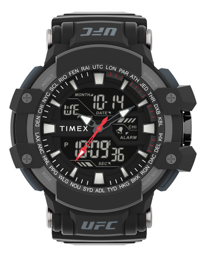 Reloj Timex Ufc Combat 53mm 50m Resin Strap Watch Black