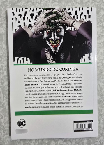 Batman A Piada Mortal Dc De Bolso De Alan Moore E Ed Brubaker Ed. Panini Hq (Usado)