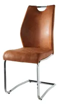 Comprar Sillas Cromadas Comedor Moderna Tapizadas Ecocuero X 2