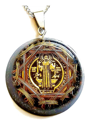 Collar De Orgonita: Medalla De San Benito Metayantra