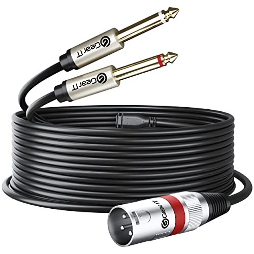 Cable Gearit Xlr Macho A Doble Cable En Y De 1/4 De Pulgada