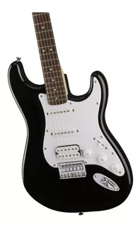 Guitarra elétrica Squier by Fender Bullet. Stratocaster HT HSS de choupo black brilhante com diapasão de louro indiano