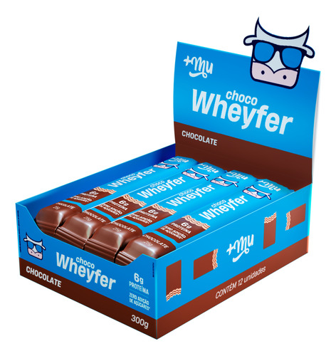 Choco Wheyfer Com 12 Unidades Sabor Chocolate 25g +Mu