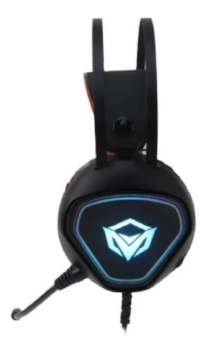 Imagen 2 de 5 de Auriculares Gamer Meetion Hp020 Negro Y Naranja Con Luz Led