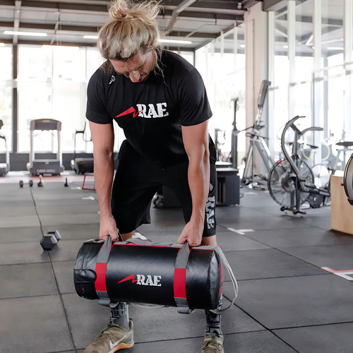 Bolsa de peso Rae Fitness de piel reforzada de un solo color, 20 kg