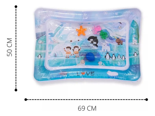 Alfombra Agua Juego Antigolpes Bebe Gimnasio Didáctico Polar