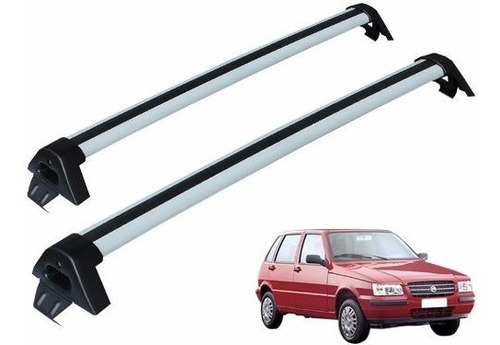 Rack De Teto Fiat Uno Mille 1984 A 2013 Cor Prata