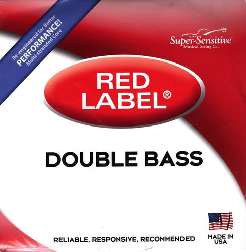 Juego De Cuerdas Contrabajo Red Label Super Sensitive 8147