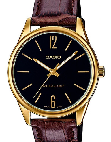 Relógio Casio Masculino Couro Mtp-v005gl-1budf