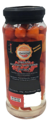 Pimenta Sabor Leve Biquinho Matipo Artesanal Madura 