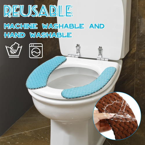 Fundas Para Asiento De Inodoro Kingdder 4 Pares Lavables Color