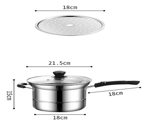 Cacerola Multiusos De Acero Inoxidable Para Freír En Acero I