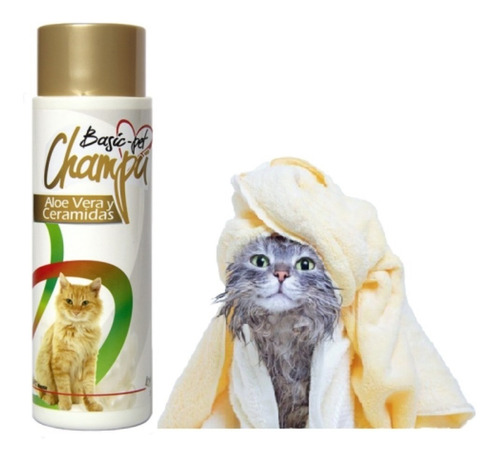 Imagen 1 de 1 de Shampoo Para Gatos Basic-pet 250ml. Pelo Suave!!