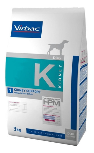 Alimento Virbac Veterinary HPM Kidney Support Renal Insuficiency para perro sabor mix en bolsa de 3kg