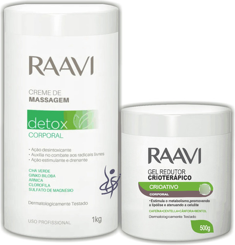 Kit Massagem Profissional 2 Produtos Raavi