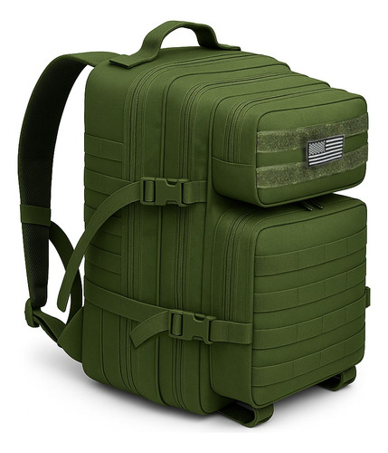 Mochila Tática Militar Grande Forte Impermeável 50 Litros Cor Verde Desenho do tecido Liso