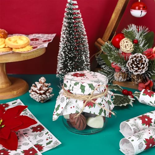 Papel Encerado Navideño Whaline De 150 Hojas, Diseño Botánic
