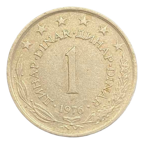 Yugoslavia - 1 Dinar - Año 1976 - Km #59 - Escudo 