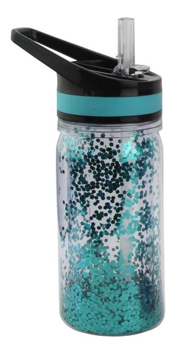 Garrafa Com Glitter Parede Dupla Para Água 350 Ml