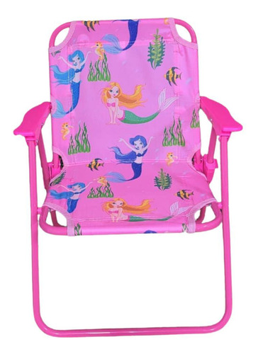 Cadeira De Praia Infantil Rosa De Oxford 53cm X 25cm X 30cm